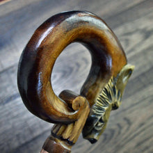 Load image into Gallery viewer, Gift Cane Walking Stick Canes Sticks Reed Staff Wood Wooden Hand-Carved Carving Handmade Cane Accessories ( Boar new )

