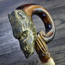 Load image into Gallery viewer, Gift Cane Walking Stick Canes Sticks Reed Staff Wood Wooden Hand-Carved Carving Handmade Cane Accessories ( Boar new )
