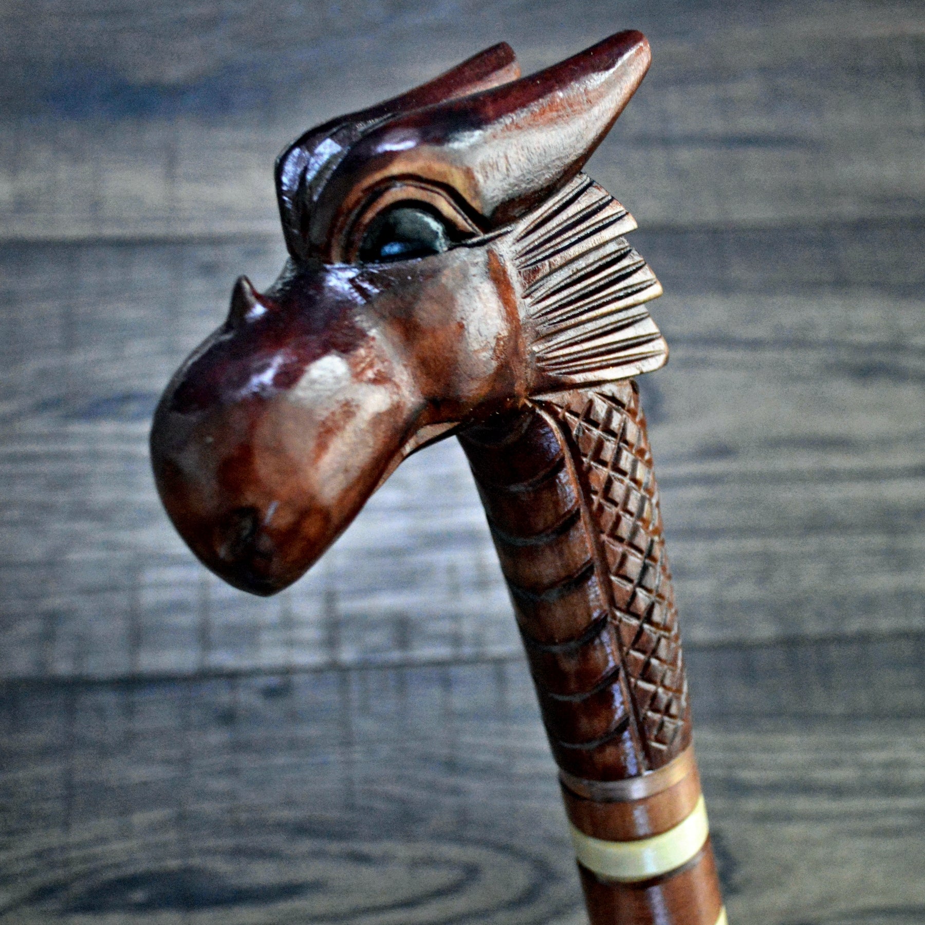 Wolf dragon recent Canes Walking Sticks Gift Wood Reeds Cane Gift Wooden Gift Hand-Carved Gift Carving Gift Handmade Cane 2024 Stick Accessories