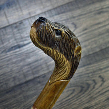 Load image into Gallery viewer, Gift Cane Walking Stick Canes Sticks Reed Staff Wood Wooden Hand-Carved Carving Handmade Cane  Accessories ( Otter )
