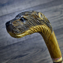 Load image into Gallery viewer, Gift Cane Walking Stick Canes Sticks Reed Staff Wood Wooden Hand-Carved Carving Handmade Cane  Accessories ( Otter )
