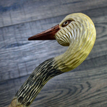 Load image into Gallery viewer, Gift Cane Walking Stick Canes Sticks Reed Staff Wood Wooden Hand-Carved Carving Handmade Cane  Accessories ( Stork )

