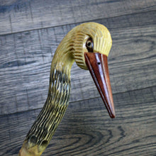 Load image into Gallery viewer, Gift Cane Walking Stick Canes Sticks Reed Staff Wood Wooden Hand-Carved Carving Handmade Cane  Accessories ( Stork )
