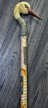 Load image into Gallery viewer, Gift Cane Walking Stick Canes Sticks Reed Staff Wood Wooden Hand-Carved Carving Handmade Cane  Accessories ( Stork )
