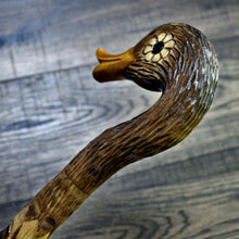 Load image into Gallery viewer, Gift Cane Walking Stick Canes Sticks Reed Staff Wood Wooden Hand-Carved Carving Handmade Cane  Accessories ( Duck )
