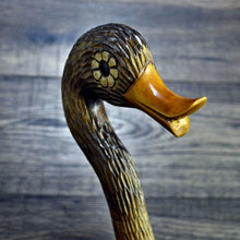 Load image into Gallery viewer, Gift Cane Walking Stick Canes Sticks Reed Staff Wood Wooden Hand-Carved Carving Handmade Cane  Accessories ( Duck )
