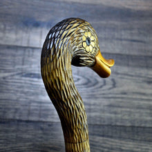 Load image into Gallery viewer, Gift Cane Walking Stick Canes Sticks Reed Staff Wood Wooden Hand-Carved Carving Handmade Cane  Accessories ( Duck )
