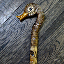 Load image into Gallery viewer, Gift Cane Walking Stick Canes Sticks Reed Staff Wood Wooden Hand-Carved Carving Handmade Cane  Accessories ( Duck )
