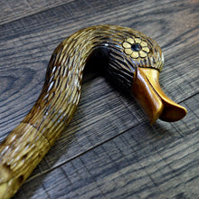 Load image into Gallery viewer, Gift Cane Walking Stick Canes Sticks Reed Staff Wood Wooden Hand-Carved Carving Handmade Cane  Accessories ( Duck )

