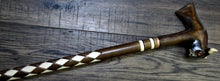 Load image into Gallery viewer, Gift Cane Walking Stick Canes Sticks Reed Staff Wood Wooden Hand-Carved Carving Handmade Cane Accessories ( Bull axe)
