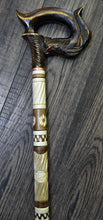Load image into Gallery viewer, Gift Cane Walking Stick Canes Sticks Reed Staff Wood Wooden Hand-Carved Carving Handmade Cane Accessories ( Horse round white)
