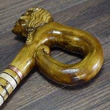 Load image into Gallery viewer, Gift Cane Walking Stick Canes Sticks Reed Staff Wood Wooden Hand-Carved Carving Handmade Cane Accessories ( Indian )
