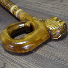 Load image into Gallery viewer, Gift Cane Walking Stick Canes Sticks Reed Staff Wood Wooden Hand-Carved Carving Handmade Cane Accessories ( Indian )
