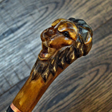 Load image into Gallery viewer, Gift Cane Walking Stick Canes Sticks Reed Staff Wood Wooden Hand-Carved Carving Handmade Cane Accessories ( Lion )
