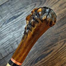 Load image into Gallery viewer, Gift Cane Walking Stick Canes Sticks Reed Staff Wood Wooden Hand-Carved Carving Handmade Cane Accessories ( Lion )
