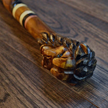 Load image into Gallery viewer, Gift Cane Walking Stick Canes Sticks Reed Staff Wood Wooden Hand-Carved Carving Handmade Cane Accessories ( Lion )
