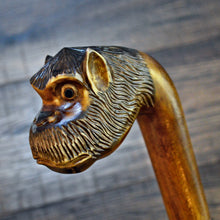 Load image into Gallery viewer, Gift Cane Walking Stick Canes Sticks Reed Staff Wood Wooden Hand-Carved Carving Handmade Cane Accessories ( Monkey )
