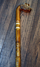 Load image into Gallery viewer, Gift Cane Walking Stick Canes Sticks Reed Staff Wood Wooden Hand-Carved Carving Handmade Cane Accessories ( Monkey )
