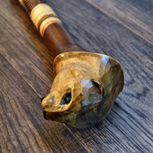 Load image into Gallery viewer, Gift Cane Walking Stick Canes Sticks Reed Staff Wood Wooden Hand-Carved Carving Handmade Cane  Accessories ( Beaver )
