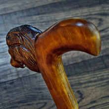 Load image into Gallery viewer, Gift Cane Walking Stick Canes Sticks Reed Staff Wood Wooden Hand-Carved Carving Handmade Cane Accessories ( Lion with hendle )
