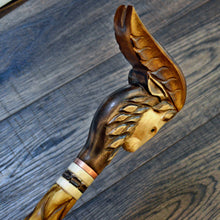 Load image into Gallery viewer, Gift Cane Walking Stick Canes Sticks Reed Staff Wood Wooden Hand-Carved Carving Handmade Cane  Accessories ( Goat new )
