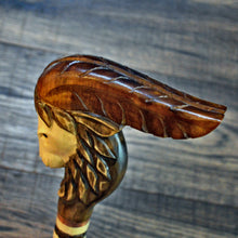 Load image into Gallery viewer, Gift Cane Walking Stick Canes Sticks Reed Staff Wood Wooden Hand-Carved Carving Handmade Cane  Accessories ( Goat new )
