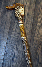 Load image into Gallery viewer, Gift Cane Walking Stick Canes Sticks Reed Staff Wood Wooden Hand-Carved Carving Handmade Cane  Accessories ( Goat new )
