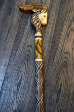 Load image into Gallery viewer, Gift Cane Walking Stick Canes Sticks Reed Staff Wood Wooden Hand-Carved Carving Handmade Cane  Accessories ( Goat new )
