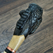 Load image into Gallery viewer, Gift Cane Walking Stick Canes Sticks Reed Staff Wood Wooden Hand-Carved Carving Handmade Cane  Accessories ( Poodle black )

