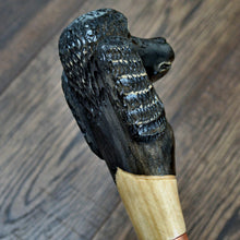 Load image into Gallery viewer, Gift Cane Walking Stick Canes Sticks Reed Staff Wood Wooden Hand-Carved Carving Handmade Cane  Accessories ( Poodle black )
