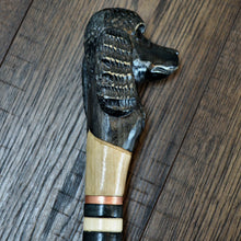 Load image into Gallery viewer, Gift Cane Walking Stick Canes Sticks Reed Staff Wood Wooden Hand-Carved Carving Handmade Cane  Accessories ( Poodle black )
