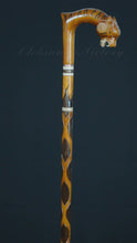 Load and play video in Gallery viewer, Gift Cane Walking Stick Canes Sticks Reed Staff Wood Wooden Hand-Carved Carving Handmade Cane Accessories ( Tiger )
