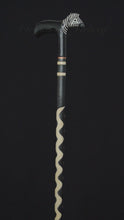 Load and play video in Gallery viewer, Gift Cane Walking Stick Canes Sticks Reed Staff Wood Wooden Hand-Carved Carving Handmade Cane Accessories ( Zebra )
