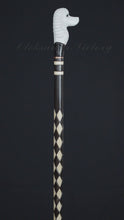 Load and play video in Gallery viewer, Gift Cane Walking Stick Canes Sticks Reed Staff Wood Wooden Hand-Carved Carving Handmade Cane  Accessories ( Poodle white )
