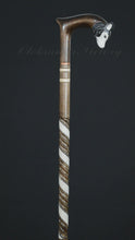 Load and play video in Gallery viewer, Gift Cane Walking Stick Canes Sticks Reed Staff Wood Wooden Hand-Carved Carving Handmade Cane Accessories ( Husky )
