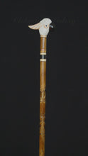 Load and play video in Gallery viewer, Gift Cane Walking Stick Canes Sticks Reed Staff Wood Wooden Hand-Carved Carving Handmade Cane  Accessories ( Cockatoo Parrot White and Yellow)
