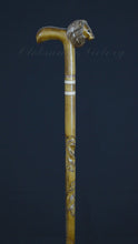 Load and play video in Gallery viewer, Gift Cane Walking Stick Canes Sticks Reed Staff Wood Wooden Hand-Carved Carving Handmade Cane Accessories ( Lion with hendle )
