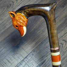 Load image into Gallery viewer, Gift Cane Walking Stick Canes Sticks Reed Staff Wood Wooden Hand-Carved Carving Handmade Cane Accessories ( Fox new )

