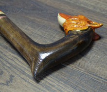 Load image into Gallery viewer, Gift Cane Walking Stick Canes Sticks Reed Staff Wood Wooden Hand-Carved Carving Handmade Cane Accessories ( Fox new )
